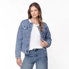 NEWPORT - Chaqueta de jean Mujer de Algodón