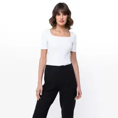 BASEMENT - Blusa Mujer Manga corta de Poliamida