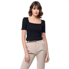 BASEMENT - Blusa Mujer Manga corta de Poliamida