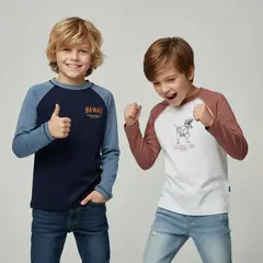 YAMP - Camiseta UV Niño Pack de 2 unidades con Estampado Manga larga