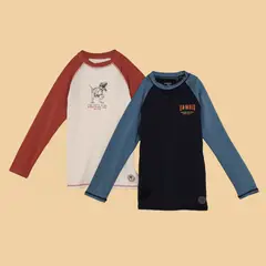 YAMP - Camiseta UV Niño Pack de 2 unidades con Estampado Manga larga