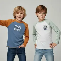 YAMP - Camiseta UV Niño Pack de 2 unidades con Estampado Manga larga