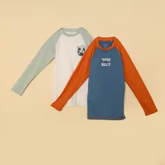 YAMP - Camiseta UV Niño Pack de 2 unidades con Estampado Manga larga
