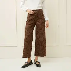 BASEMENT - Jean Marine Mujer Tiro medio Animal print