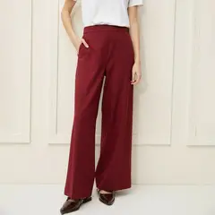 BASEMENT - Pantalón Wide leg Mujer Tiro alto