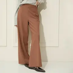 BASEMENT - Pantalón Wide leg Mujer Tiro alto