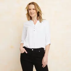 SOUTHLAND - Blusa Mujer Con aplique Manga 3/4