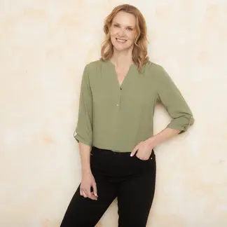 SOUTHLAND - Blusa Mujer Con aplique Manga 3/4