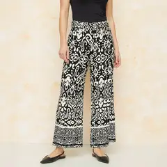SOUTHLAND - Pantalón Palazzo Mujer Tiro alto con Estampado