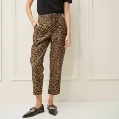 BASEMENT - Pantalón Recto Mujer Tiro medio