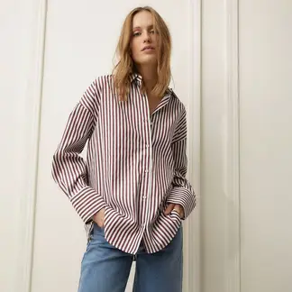 BASEMENT - Camisa Mujer de Rayas Manga larga