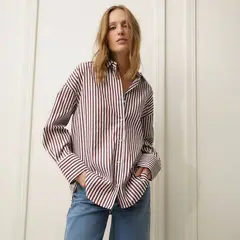 BASEMENT - Camisa Mujer de Rayas Manga larga