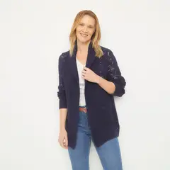 NEWPORT - Cardigan Mujer Tejido de Algodón Regular fit