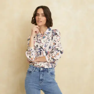 UNIVERSITY CLUB - Camisa Mujer Con Estampado Manga larga