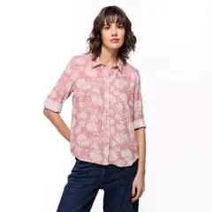 UNIVERSITY CLUB - Camisa Mujer Con Estampado Manga larga