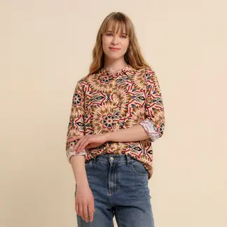 UNIVERSITY CLUB - Camisa Mujer Con Estampado Manga larga