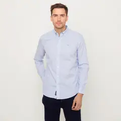 UNIVERSITY CLUB - Camisa Casual Hombre Manga Larga De Algodón