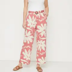 NEWPORT - Pantalón Palazzo Mujer Tiro alto con Estampado