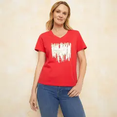 SOUTHLAND - Camiseta Mujer Con Estampado Manga corta De Algodón