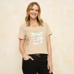 SOUTHLAND - Camiseta Mujer Con Estampado Manga corta De Algodón