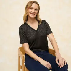 SOUTHLAND - Camiseta Mujer Manga corta de Algodón