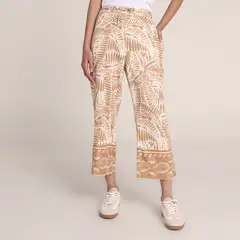 STEFANO COCCI - Pantalón Recto Mujer Tiro medio de Lino