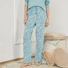 BLU - Pantalón de pijama Mujer Largo de Viscosa
