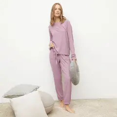 BENETTON - Pijama completa con pantalón Mujer Largo Manga larga