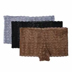 BLU - Cacheteros Pack de 3 con Encaje Mujer