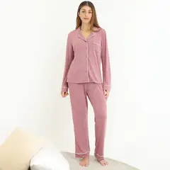 BLU - Pijama completa con pantalón Mujer Largo Manga larga
