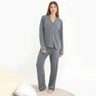 BLU - Pijama completa con pantalón Mujer Largo Manga larga