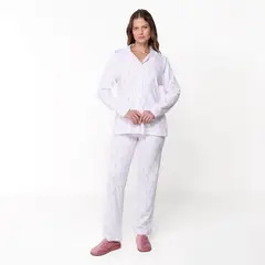 SOUTHLAND - Pijama completa con pantalón Mujer Largo Manga larga de Algodón