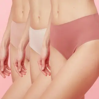 BLU - Calzón tiro alto Pack de 3 Invisible Mujer