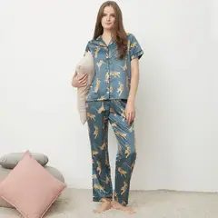 SYBILLA - Pijama completa con pantalón para Mujer Manga corta
