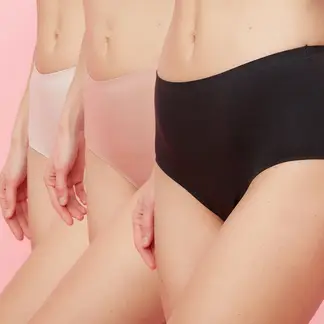 BLU - Calzón tiro alto Pack de 3 Invisible Mujer