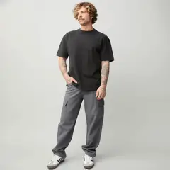 DENIMLAB - Pantalón cargo Hombre Baggy de Algodón