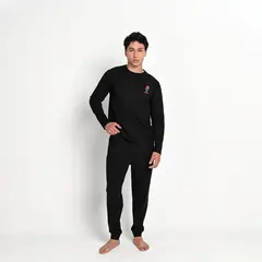 BEARCLIFF - Pijama Hombre Largo Manga larga de Algodón