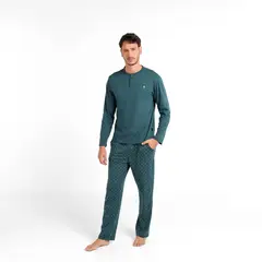 NEWPORT - Pijama Hombre Largo Manga larga de Algodón
