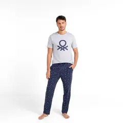 BENETTON - Pijama Hombre Corto Manga corta de Algodón