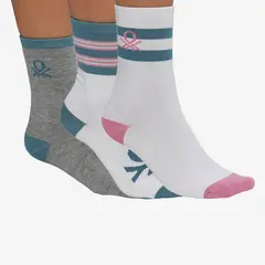 BENETTON - Medias para Mujer Largas Pack de 3