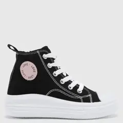 ELV - Tenis moda Sp Canvhi J Niña Negros