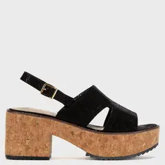 APOLOGY - Sandalias para Mujer con tacón Cuadrado Carrie color Negro