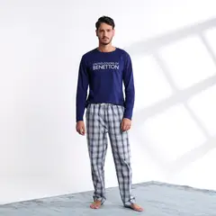 BENETTON - Pijama Hombre Largo Manga larga
