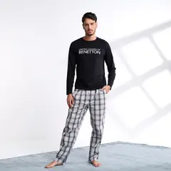 BENETTON - Pijama Hombre Largo Manga larga