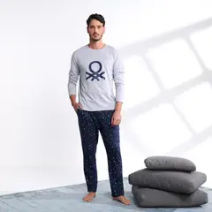 BENETTON - Pijama Hombre Largo Manga larga