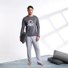 BENETTON - Pijama Hombre Largo Manga larga