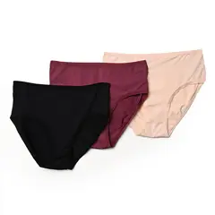 BLU - Calzón bikini Pack de 3 de Algodón Mujer
