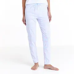 SYBILLA - Pantalón de pijama Mujer Largo de Algodón