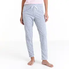 SYBILLA - Pantalón de pijama Mujer Largo de Algodón