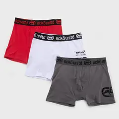 ECKO - Boxer Niño Pack de 3 unidades Cintura elásticada de Algodón